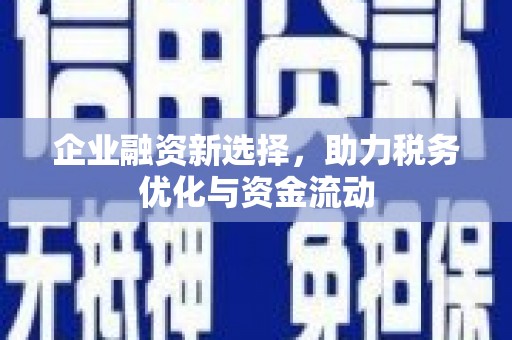 兰考企业融资新选择，助力税务优化与资金流动