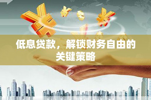 兰考低息贷款，解锁财务自由的关键策略