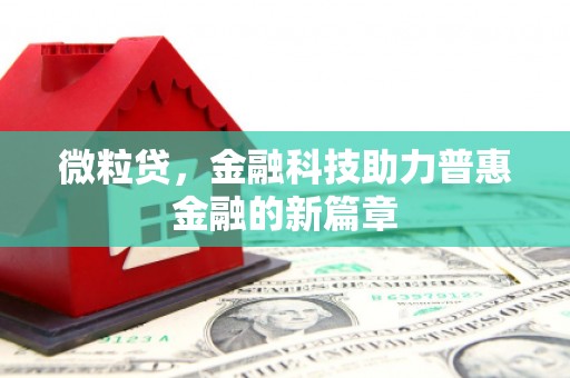 兰考微粒贷，金融科技助力普惠金融的新篇章