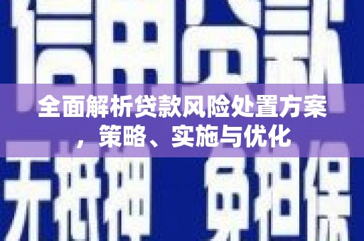 兰考全面解析贷款风险处置方案，策略、实施与优化