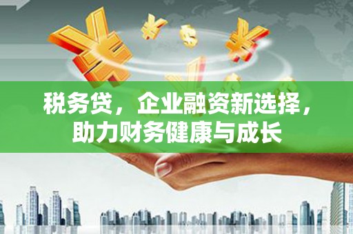 兰考税务贷，企业融资新选择，助力财务健康与成长